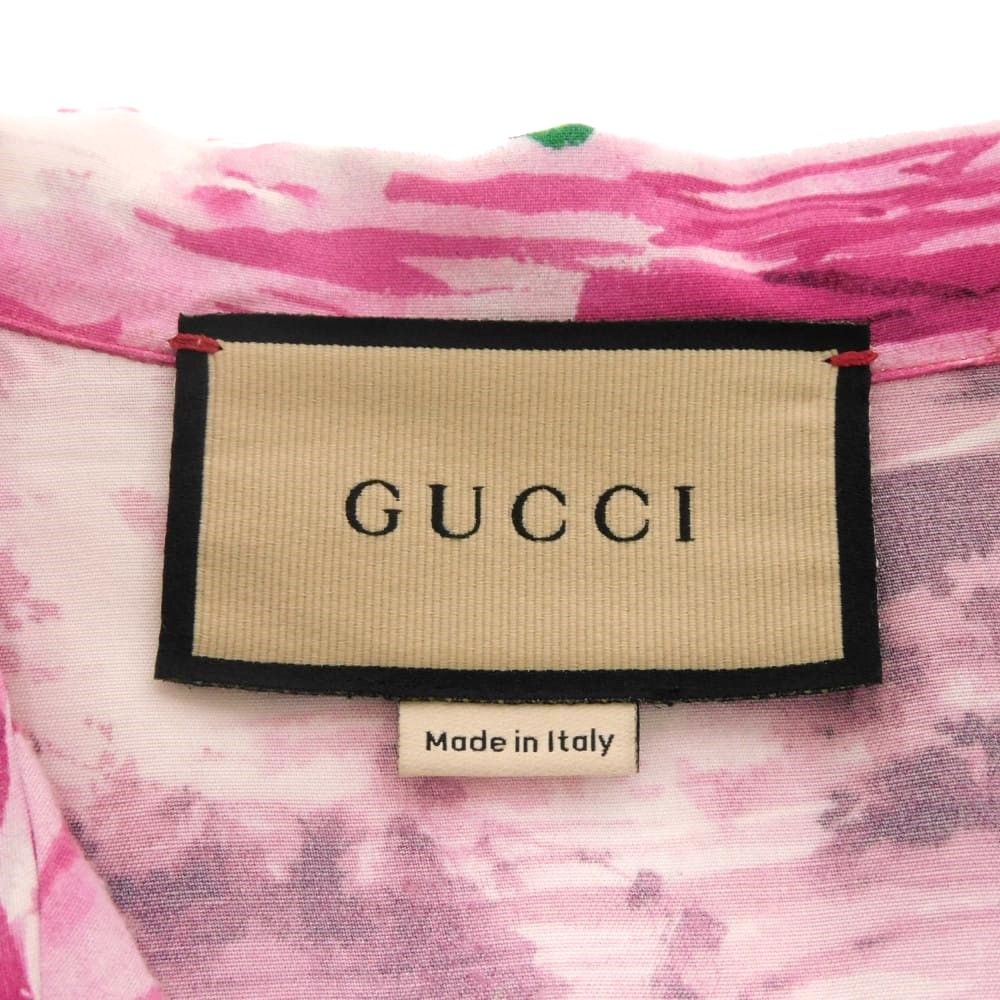 GUCCI グッチ アイランド プリント ボーリング シャツ 22SS ラブ