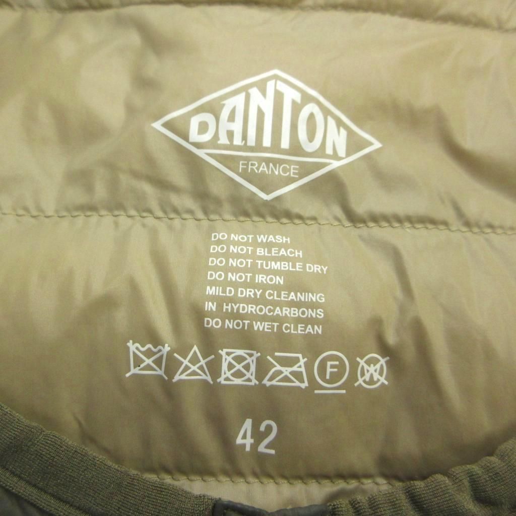 ダントン DANTON ダウンジャケット インナーダウン 上着 42 カーキ