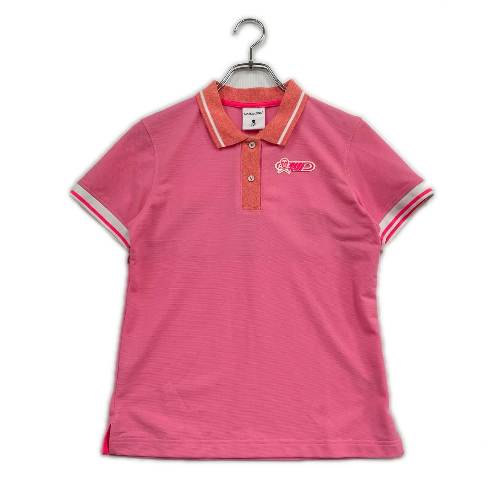 未使用品 レディース マークアンドロナ MARK&LONA 半袖ポロシャツ 38(M) ピンク