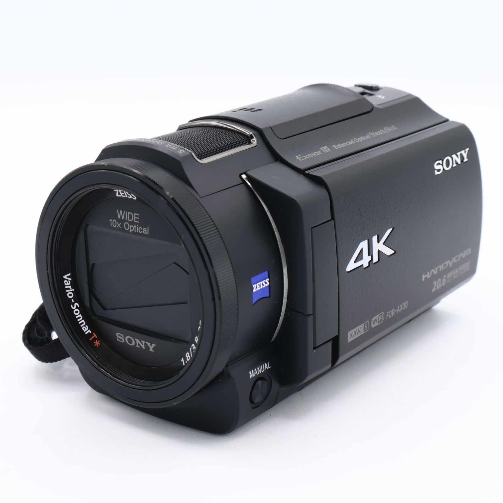 SONY ソニー 4Kビデオカメラ Handycam FDR-AX30 ブラック 光学10倍 FDR