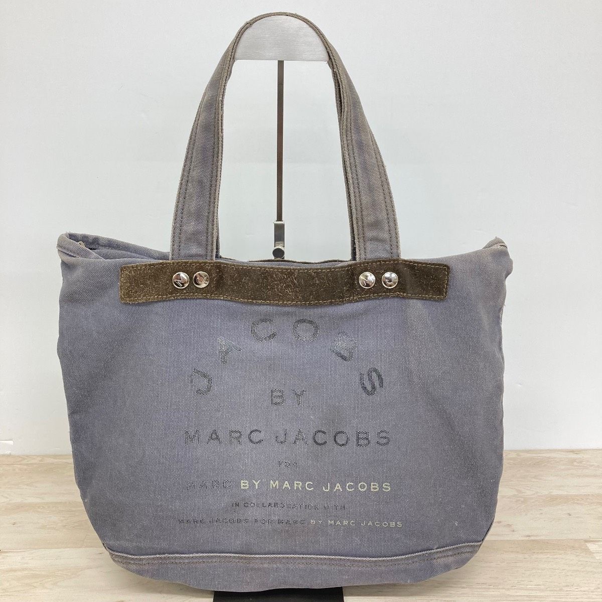 マークバイマークジェイコブス トートバッグ キャンバス グレー 