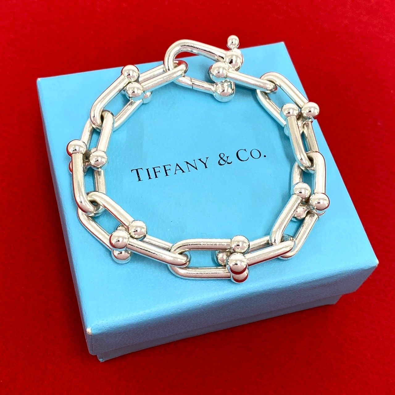 極 美品 TIFFANY&Co. ティファニー ハードウェア ラージ リンク