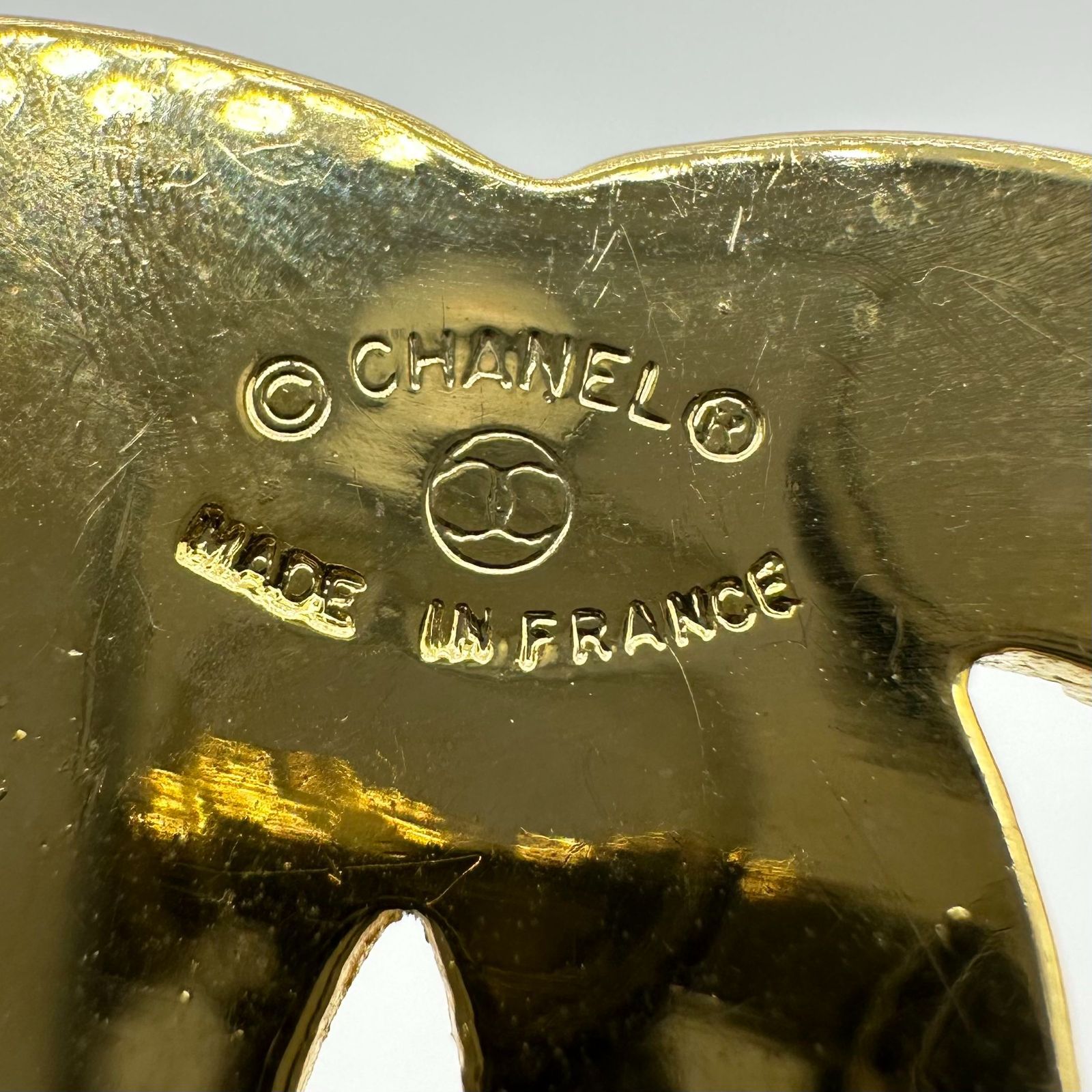 CHANEL シャネル ヴィンテージ ココマークブローチ ゴールド金具 80s