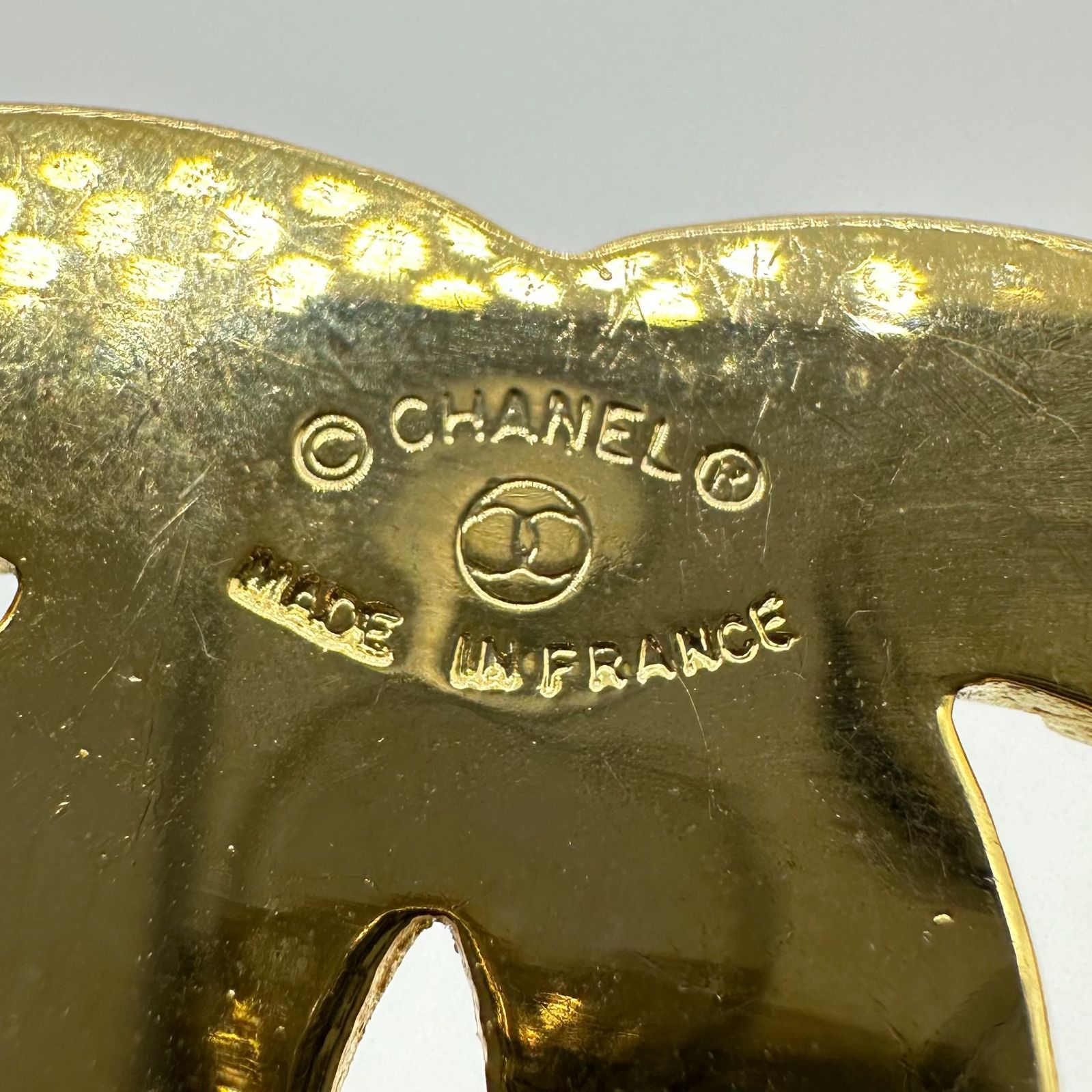 CHANEL シャネル ヴィンテージ ココマークブローチ ゴールド金具 80s
