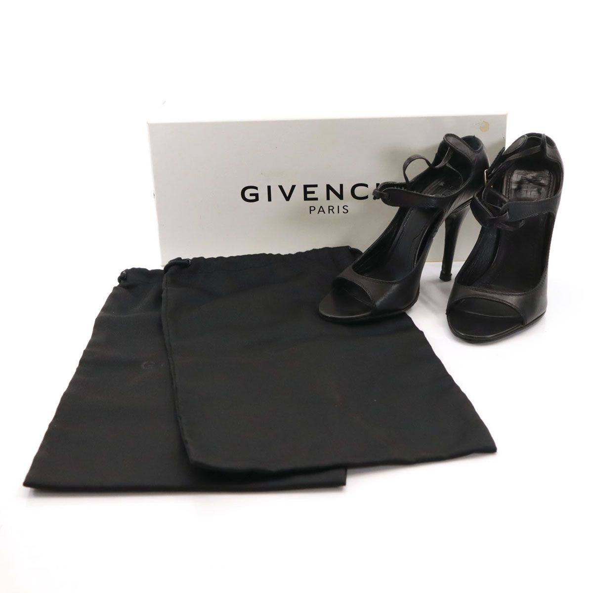 GIVENCHY ジバンシィ イタリア製 ヒール サンダル 36 ブラック 箱付き 
