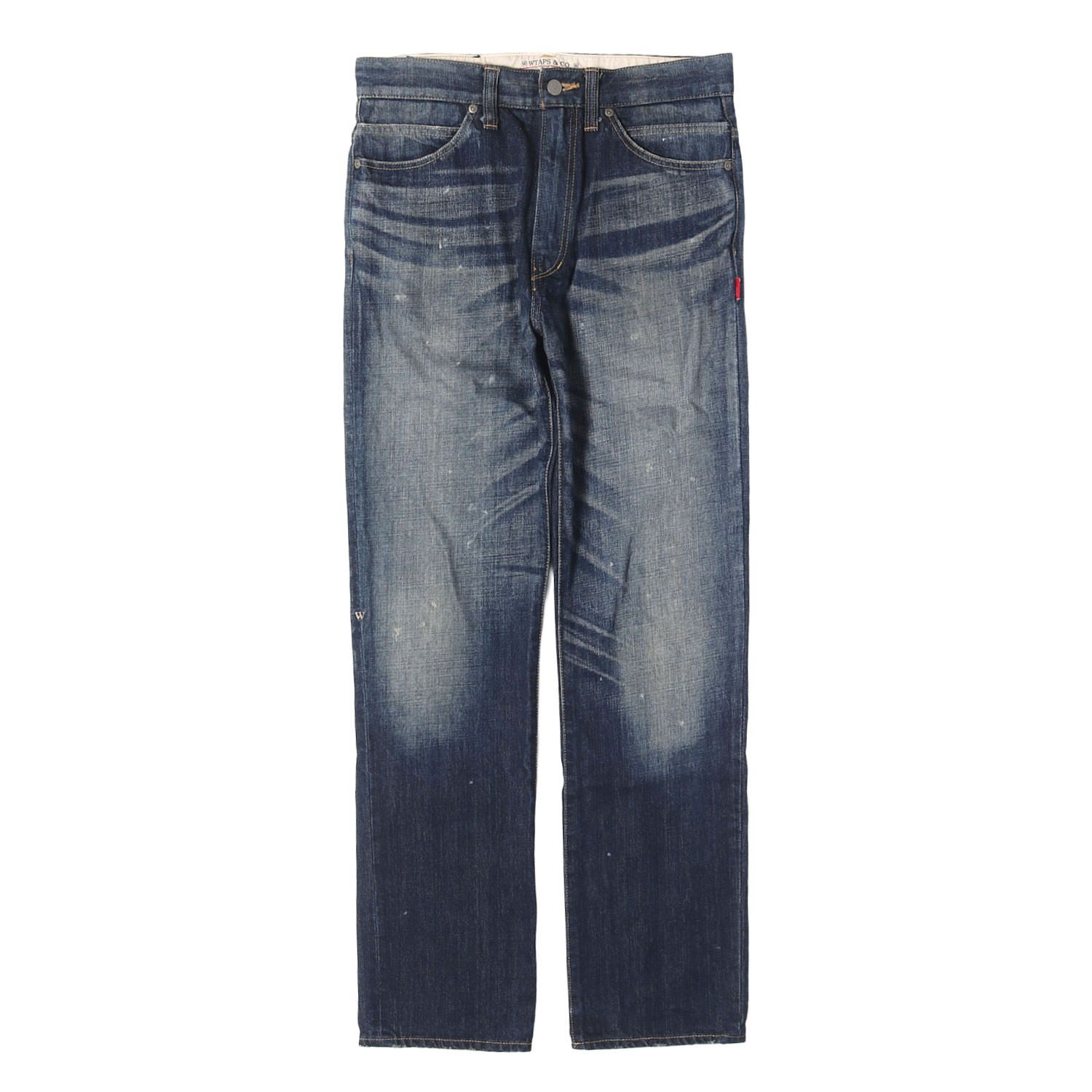 WTAPS ダブルタップス パンツ インディゴ サイズ:S ヴィンテージ加工 スキニー デニムパンツ BLUES SKINNY TRASH ボトムス ジーンズ ジーパン【メンズ】【中古】