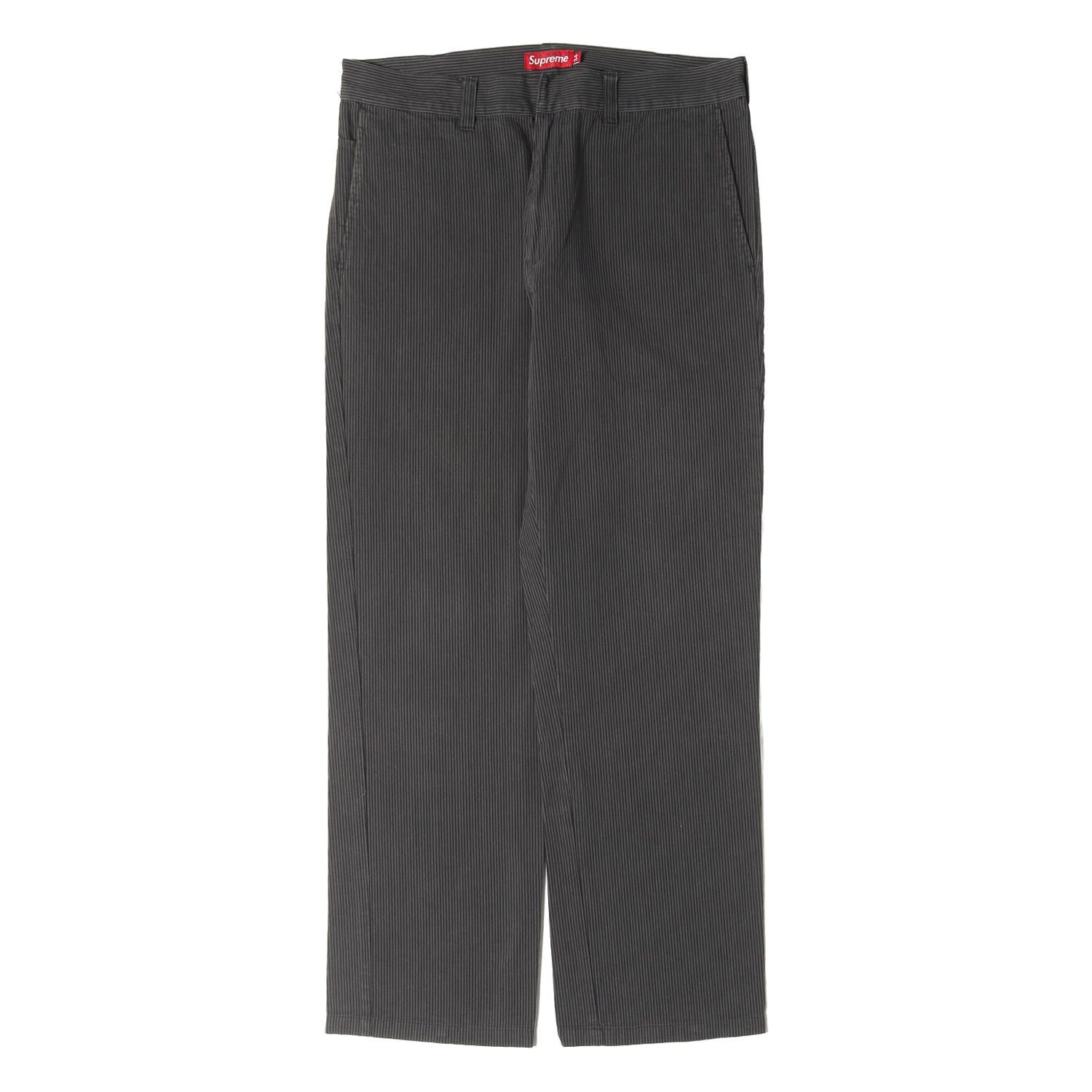 Supreme シュプリーム パンツ グレー サイズ:34 ストライプ ツイル