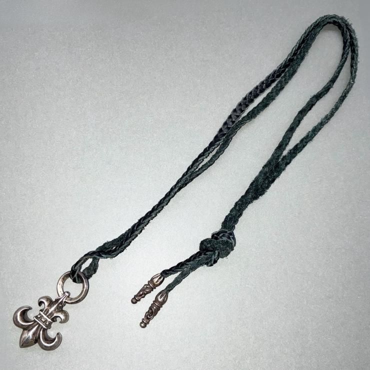 CHROME HEARTS クロムハーツ BSフレア ネックレス ペンダント レザー