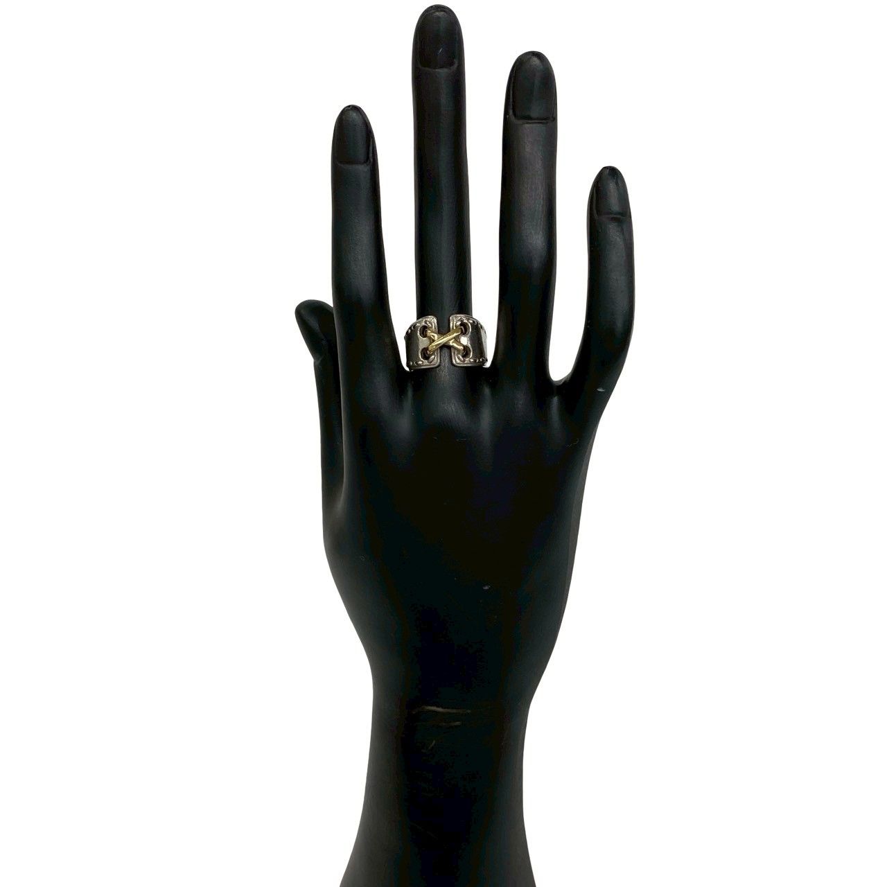 極 美品 希少品 HERMES エルメス メキシコ リング シルバー925 K18