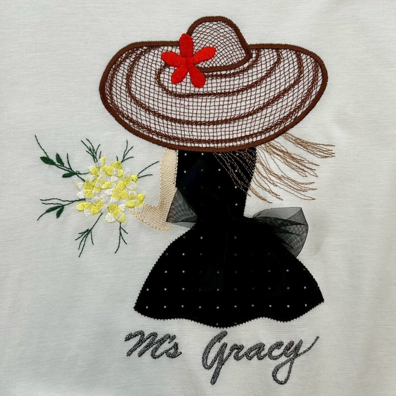 M's GRACY エムズグレイシー 刺繍半袖カットソー Tシャツ 女の子