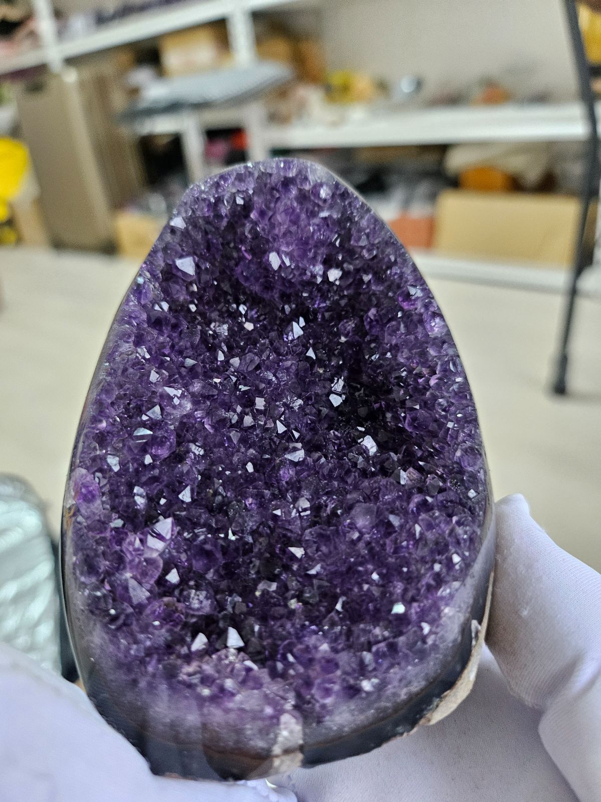 天然アメジストジオード 約454.5g 紫水晶 - メルカリ
