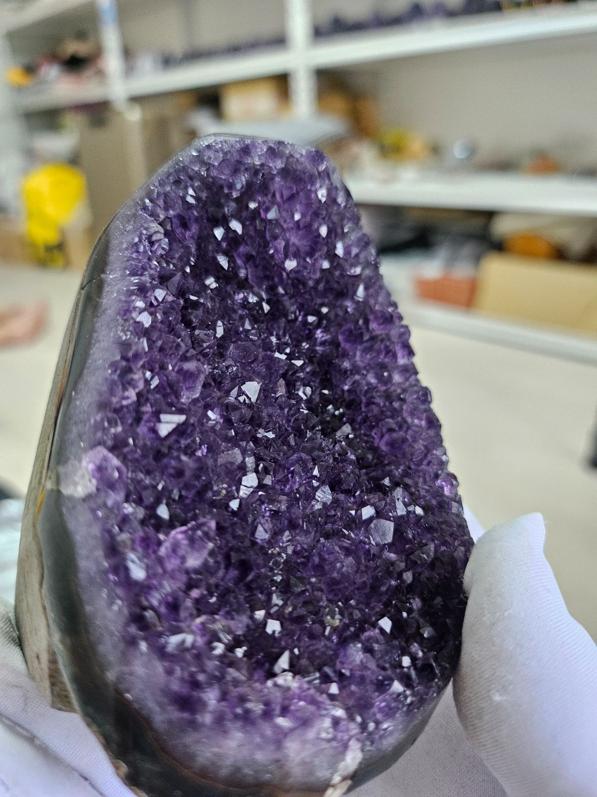 天然アメジストジオード 約454.5g 紫水晶 - メルカリ