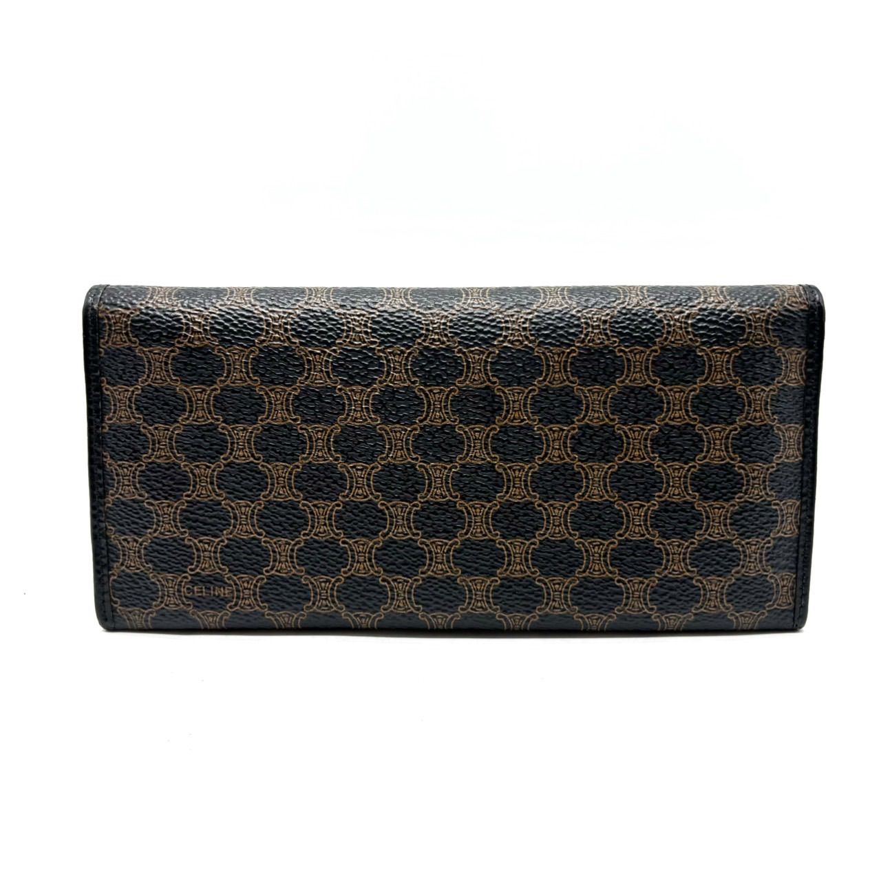 良品】CELINE セリーヌ トリオンフ マカダム柄 長財布 お札 PVC 