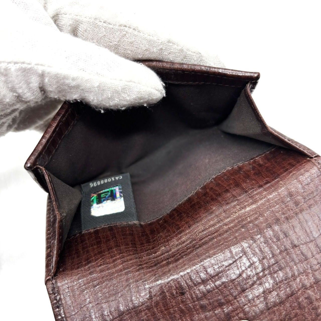 良品】FENDI フェンディ ズッカ柄 FF 二つ折り財布 キャンバス