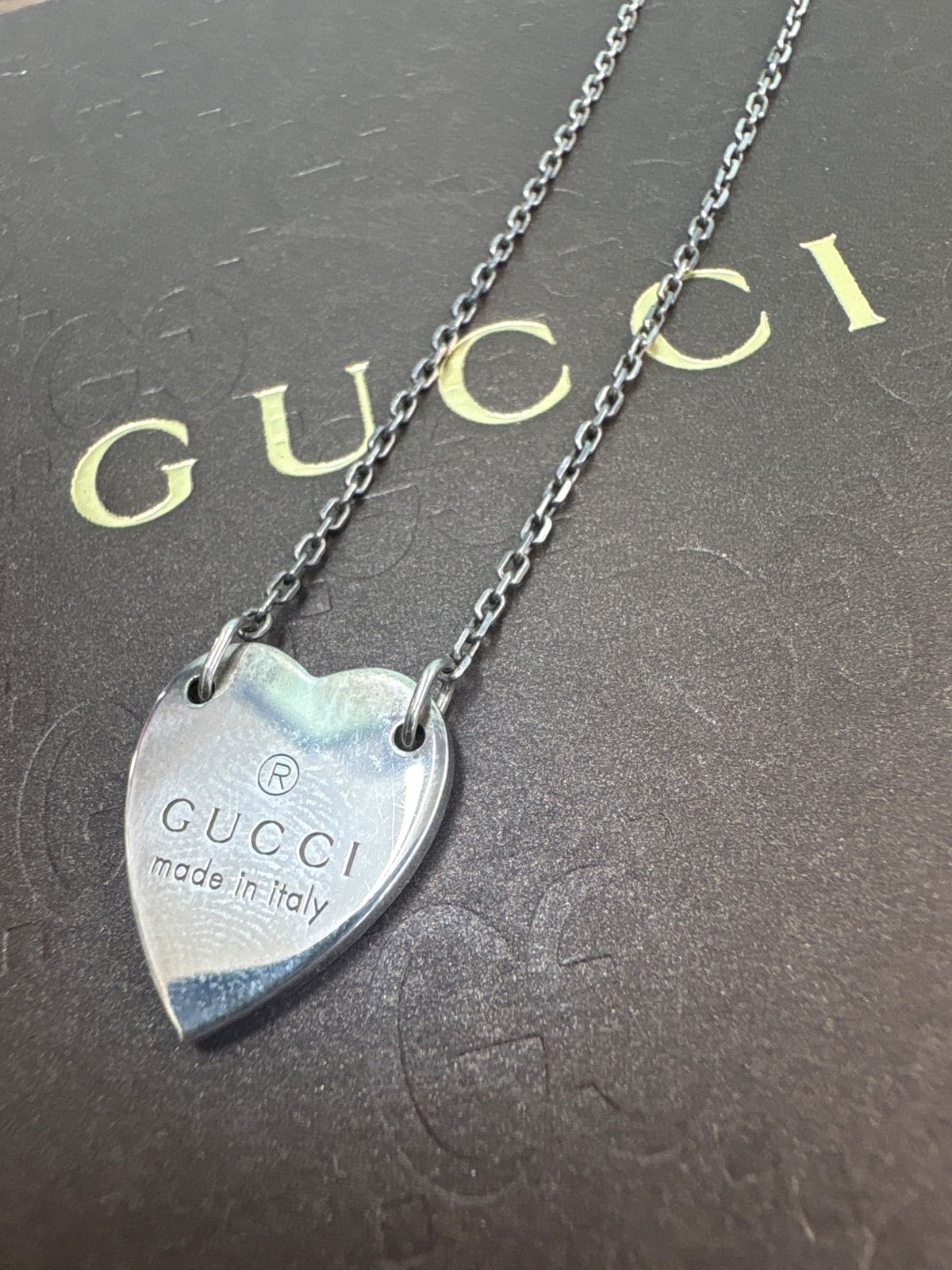 GUCCI グッチ ハートチャーム ネックレス AG925 シルバーアクセサリー