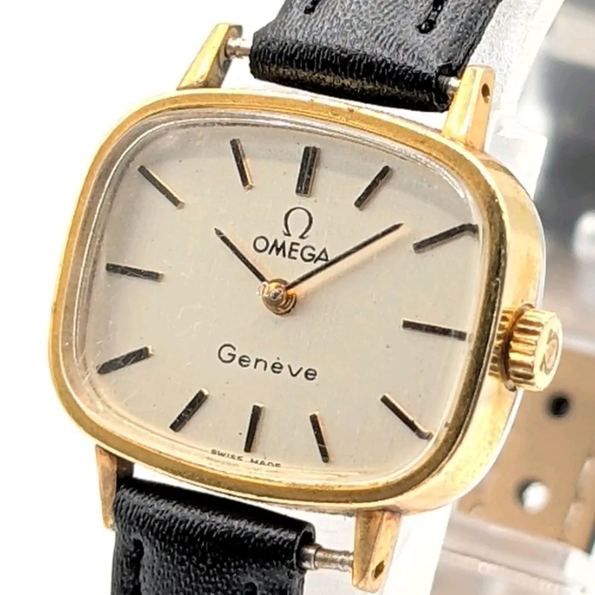 OMEGA Geneve Watch Hand-Winding Ladies Square Gold Y2K 00S オメガ