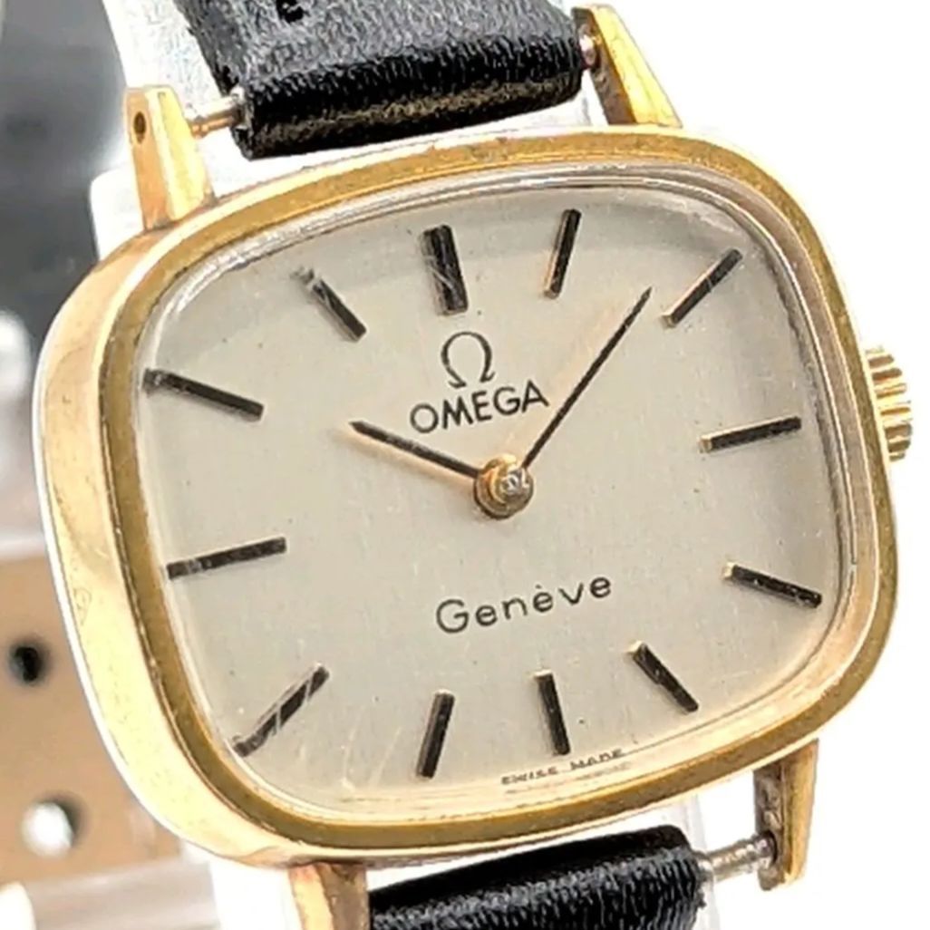 OMEGA Geneve Watch Hand-Winding Ladies Square Gold Y2K 00S オメガ