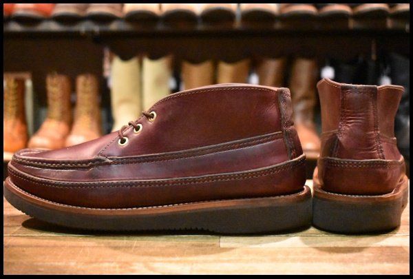 ラッセルモカシン クロムエクセル バーガンディ 8E クレイチャッカ 8E 良品】RUSSELL MOCCASIN ラッセルモカシン スポーティングクレー