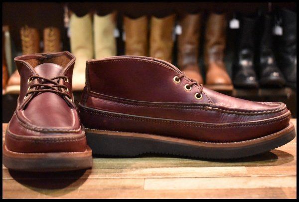 ラッセルモカシン クロムエクセル バーガンディ 8E クレイチャッカ 8E 良品】RUSSELL MOCCASIN ラッセルモカシン スポーティングクレー