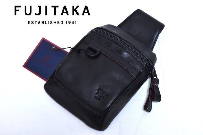 FUJITAKA レザーベルトポーチ (ホーク) No.615904 赤 定価2万900円】新品 FUJITAKA【ホーク】レザーベルトポーチ 615904