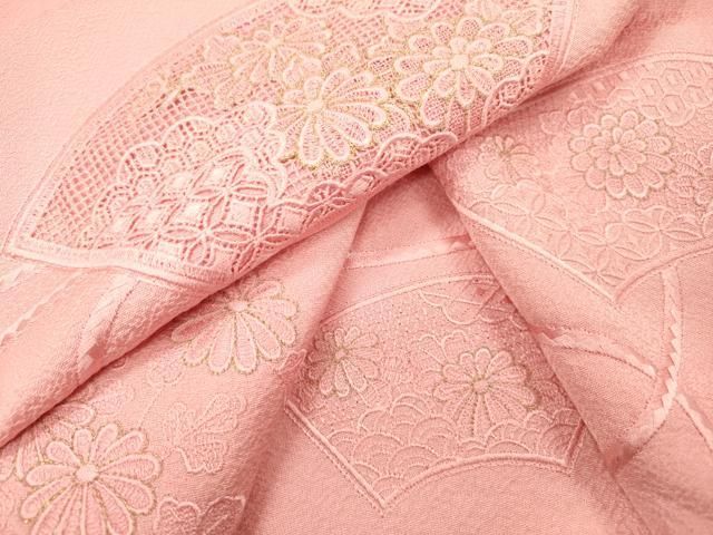 平和屋着物▽中国三大刺繍 スワトウ刺繍 汕頭刺繍 総刺繍 色留訪問着