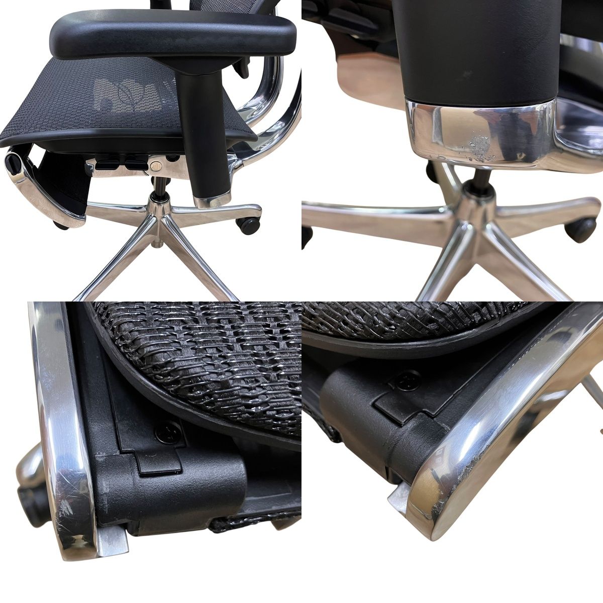 □△ 極美品 Ergohuman Pro2 オフィスチェア フットレスト付 メッシュ 