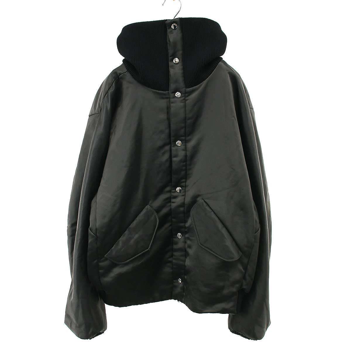 HARUNOBUMURATA ハルノブムラタ 25AW MARGOT-RIB COLLAR NYLON SNAP JACKET リブスナップ ジャケット HM25W242-DOV14 ブラック 36 55,550円