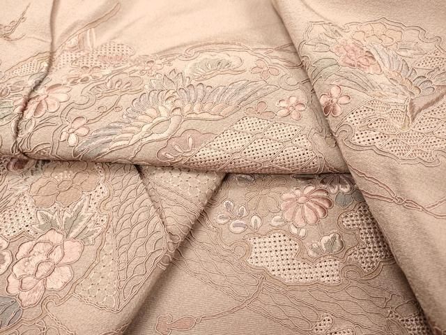 平和屋着物▽中国三大刺繍 スワトウ刺繍 汕頭刺繍 総刺繍 訪問着 几帳
