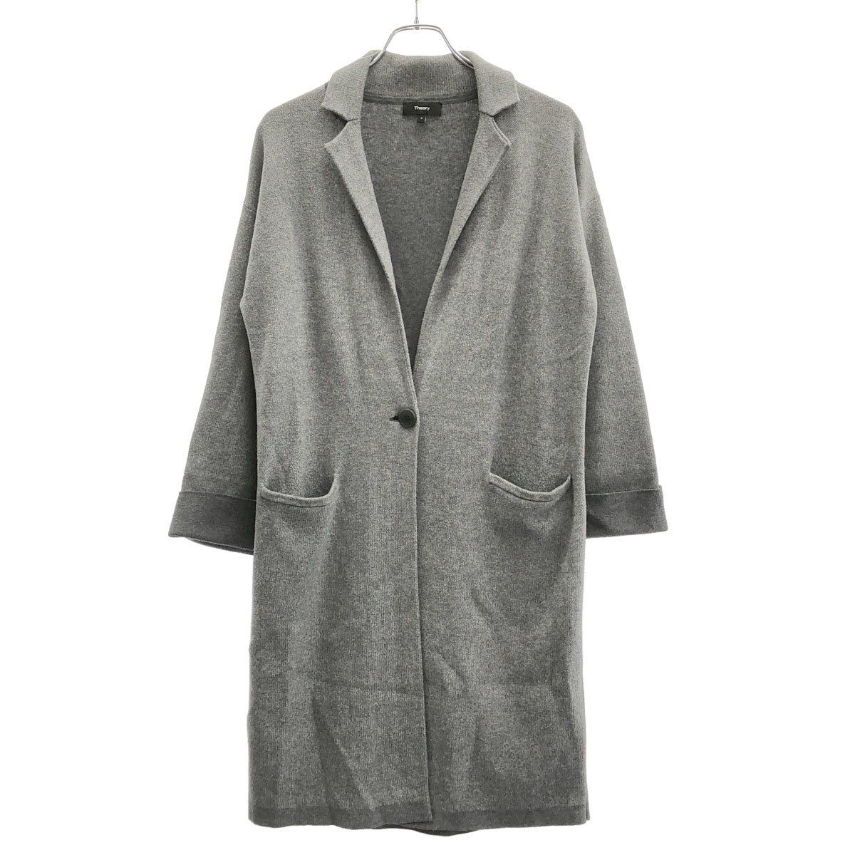 theory セオリー ニットチェスターコート 01-7303740-038-902 グレー S