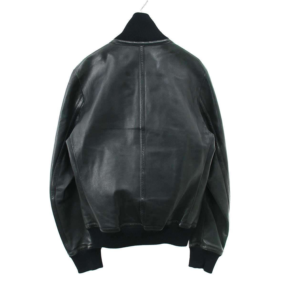 BOTTEGA VENETA ボッテガヴェネタ ラムレザーリブブルゾン ブラック 44