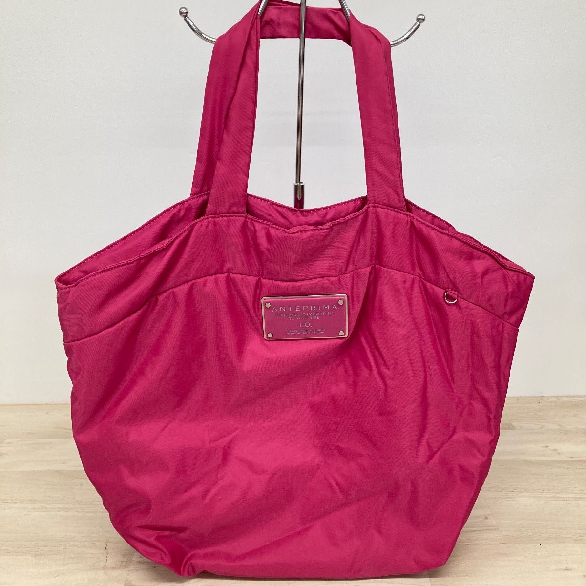 美品 ANTEPRIMA/アンテプリマ トートバッグ ピンク I.O. ロゴプレート