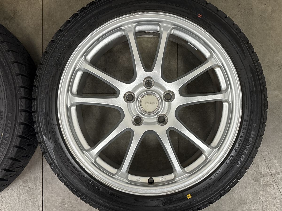 2025年製 バリ溝】エコフォルム 18in 7.5J +53 PCD114.3 ダンロップ 