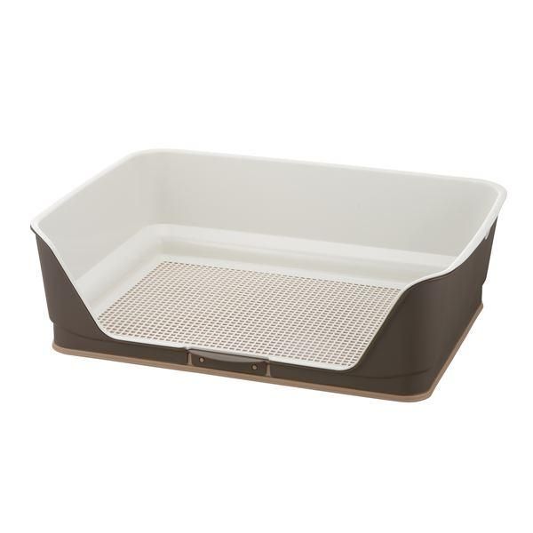（まとめ）お掃除簡単ステップ壁付トイレ ワイド ダークブラウン (ペット用品) (×2セット） 10,463円