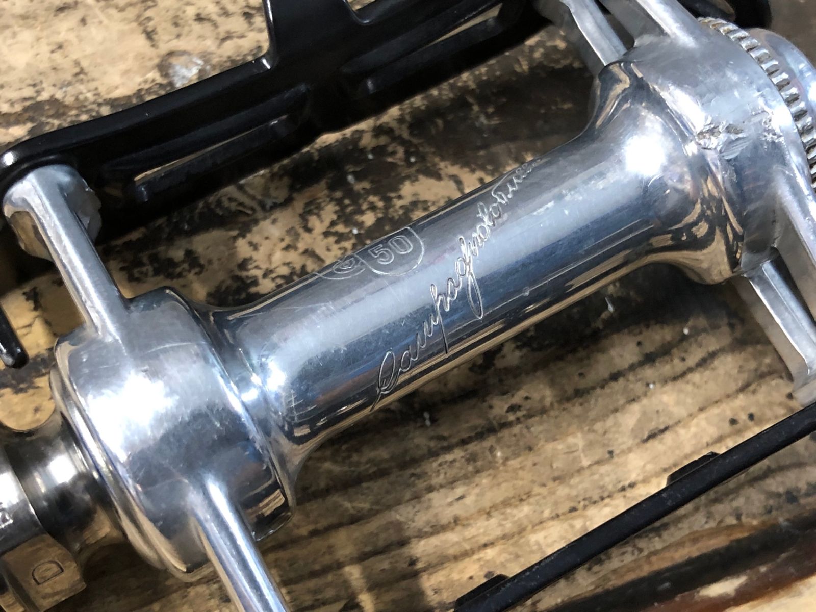 KI367 カンパニョーロ CAMPAGNOLO スーパーレコード SUPER RECORD 50th フラットペダル チタンシャフト