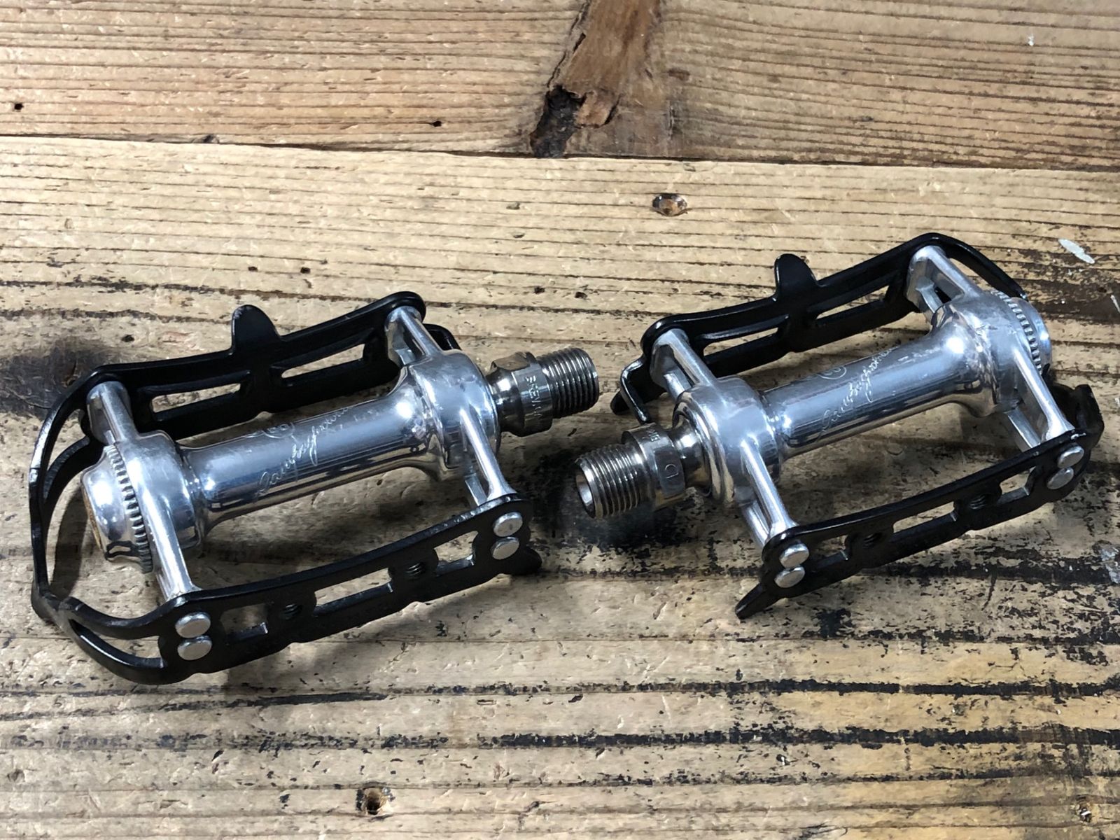 KI367 カンパニョーロ CAMPAGNOLO スーパーレコード SUPER RECORD 50th フラットペダル チタンシャフト