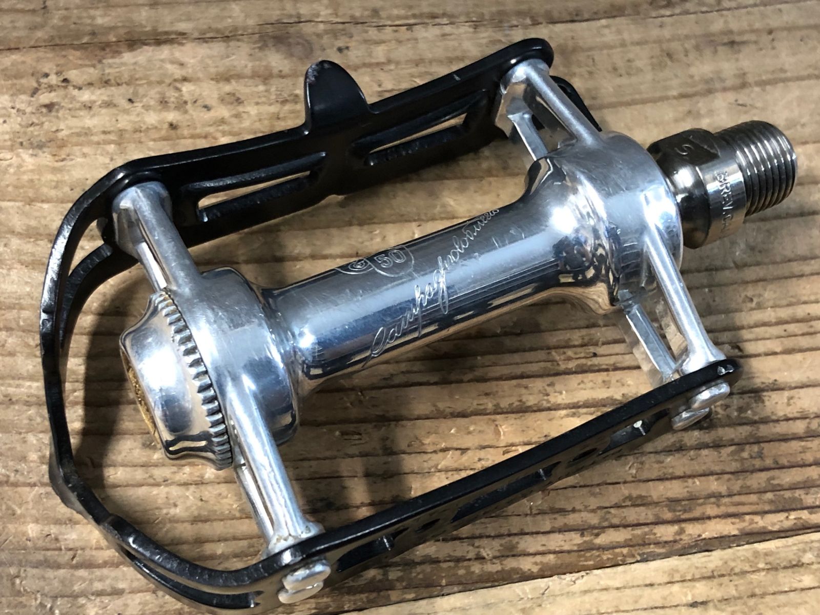 KI367 カンパニョーロ CAMPAGNOLO スーパーレコード SUPER RECORD 50th フラットペダル チタンシャフト