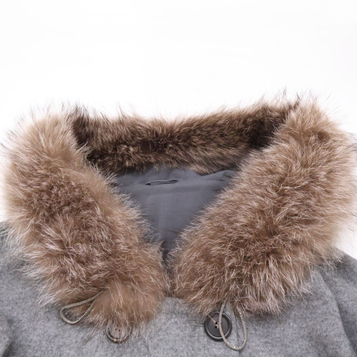 BRUNELLO CUCINELLI ブルネロクチネリ 美品 モニーレ装飾 ファー付き