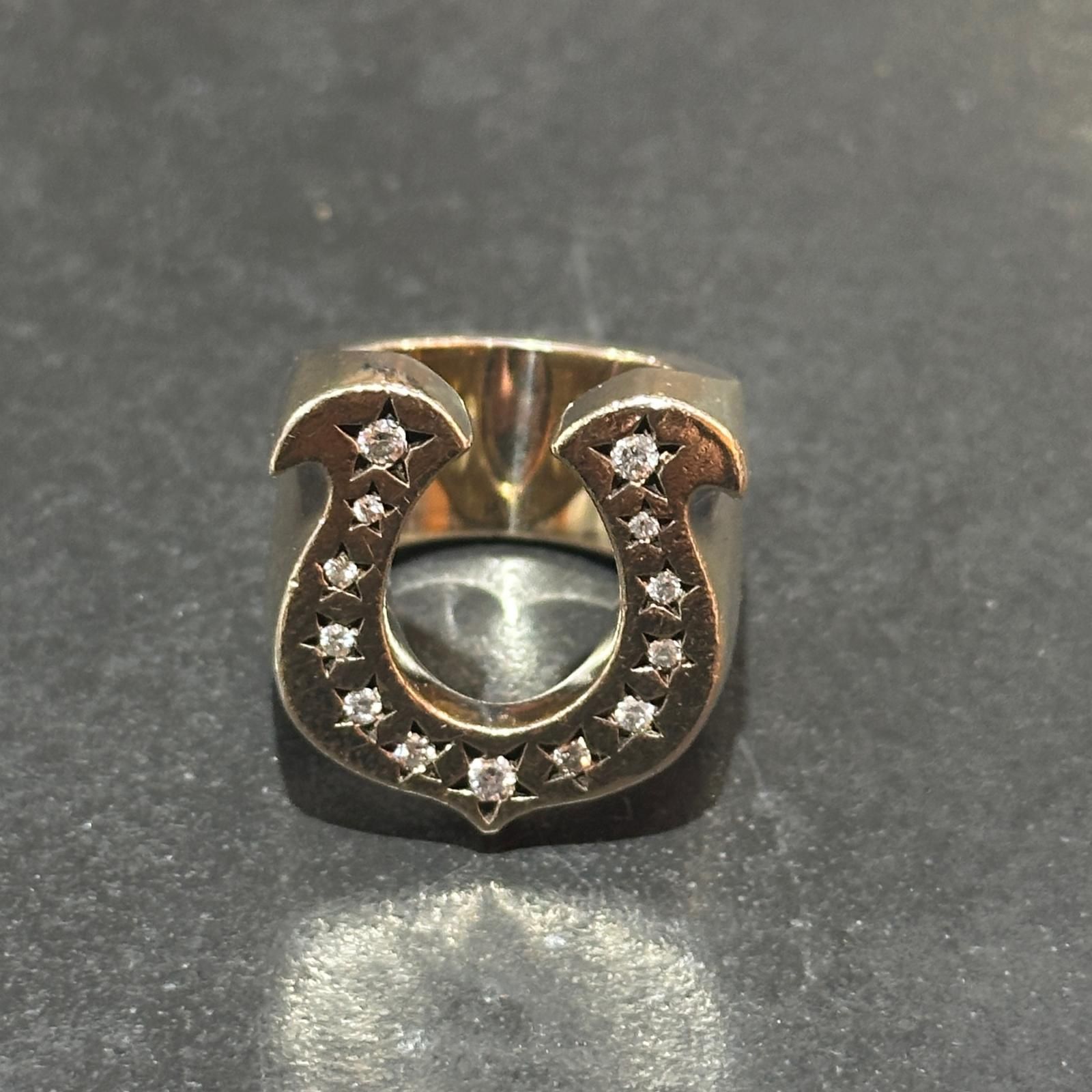 TENDERLOIN H.S RING GOLD/STONE ホースシューリング 8K 指輪