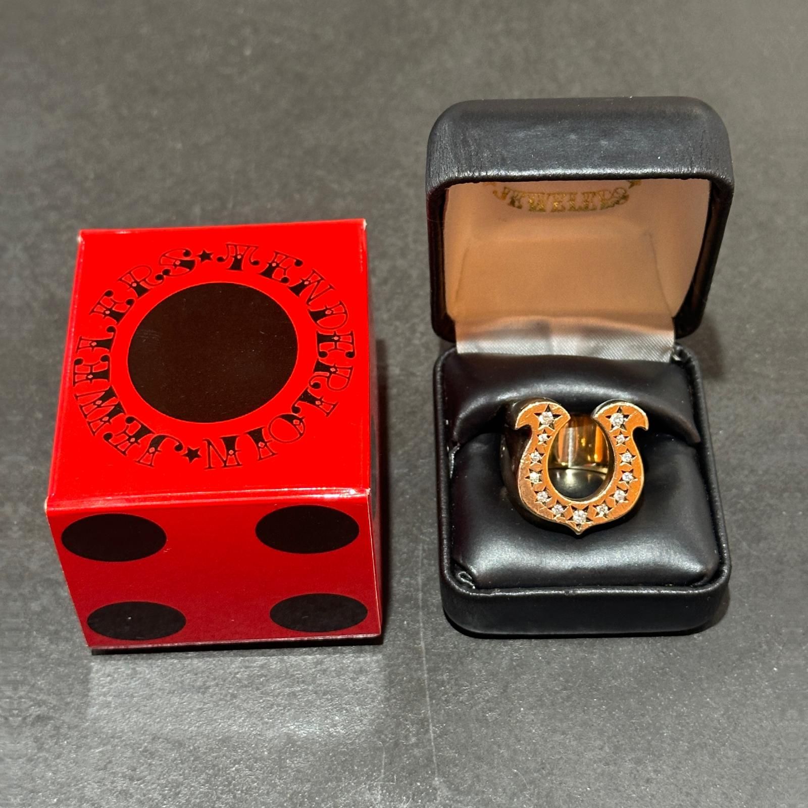 TENDERLOIN H.S RING GOLD/STONE ホースシューリング 8K 指輪