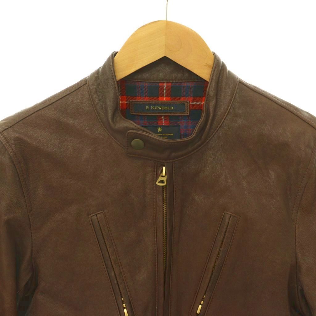 R .NEWBOLD リアルレザー シングルライダースジャケット アールニューボールド R.NEWBOLD ライダース レザージャケット 革