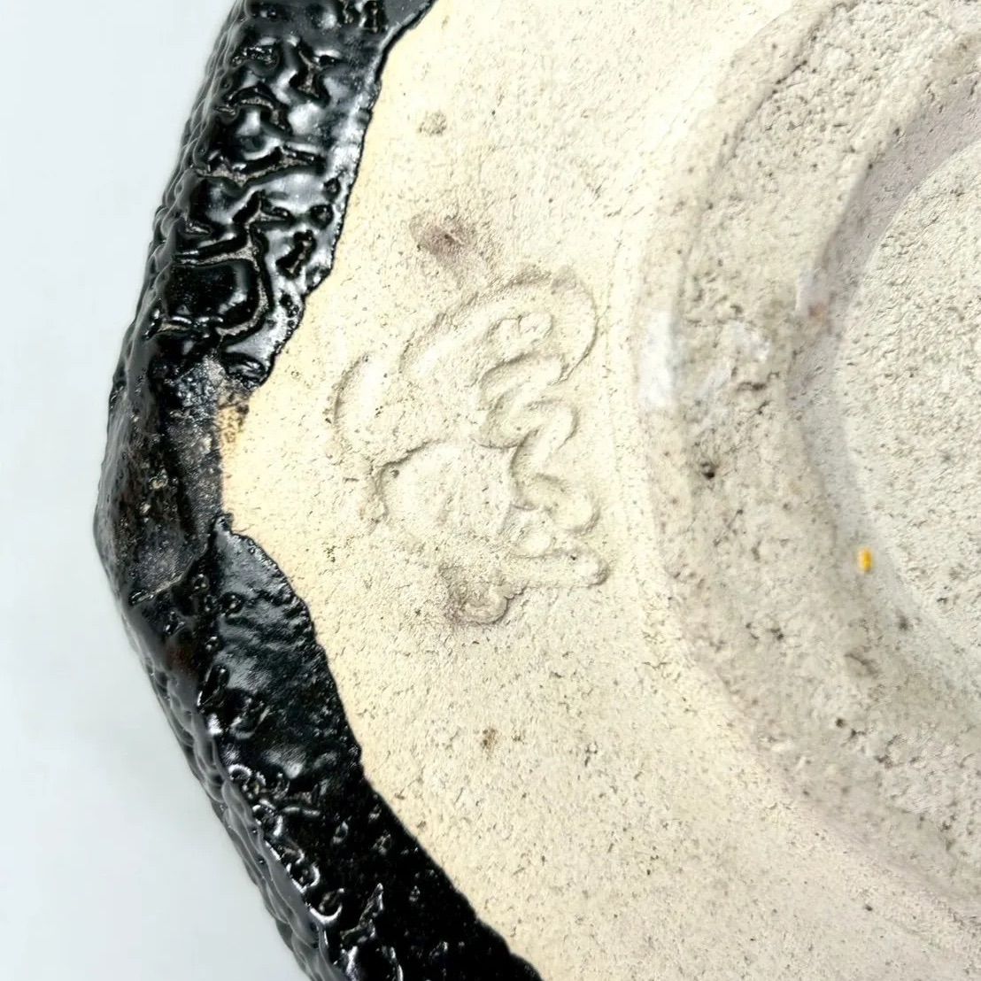 幽玄】源九郎窯 加藤健「引出黒茶盌」共箱 共布 栞 著名陶芸家 茶道具