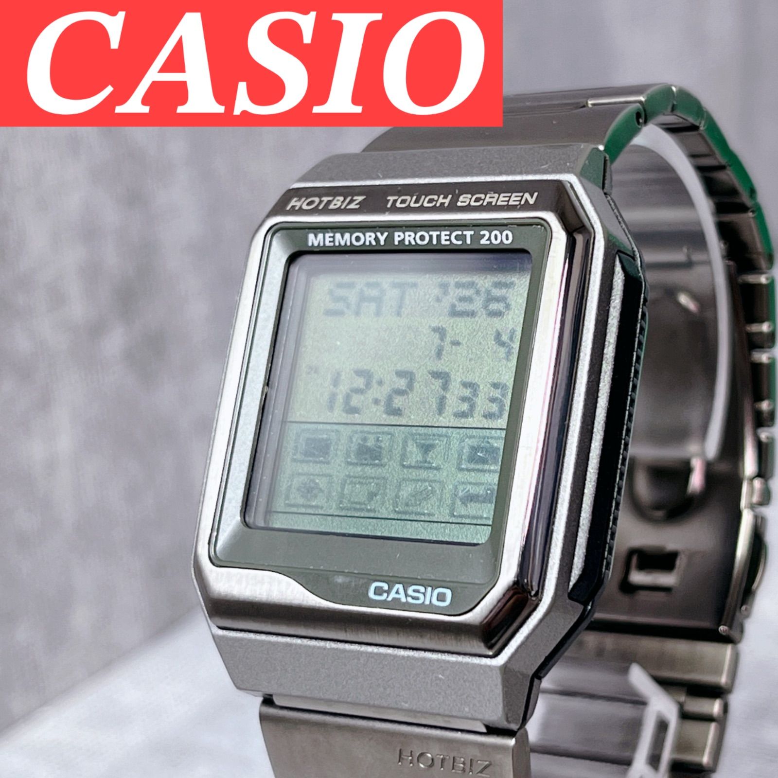 希少 CASIO カシオ VDB-2100 HOTBIZ データバンク Y2K レトロフューチャー デジタル 腕時計 スクエア