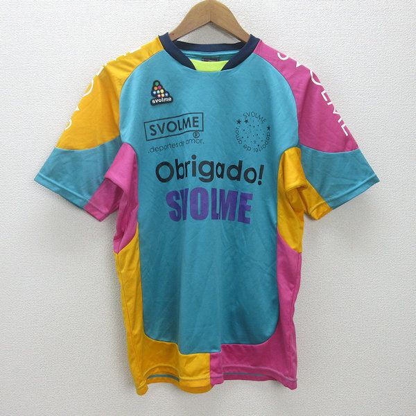 svolme スポーツシャツ 青・ピンク・黄 g□スボルメ/SVOLME サッカー/フットサル Tシャツ【M】青系/men's/66
