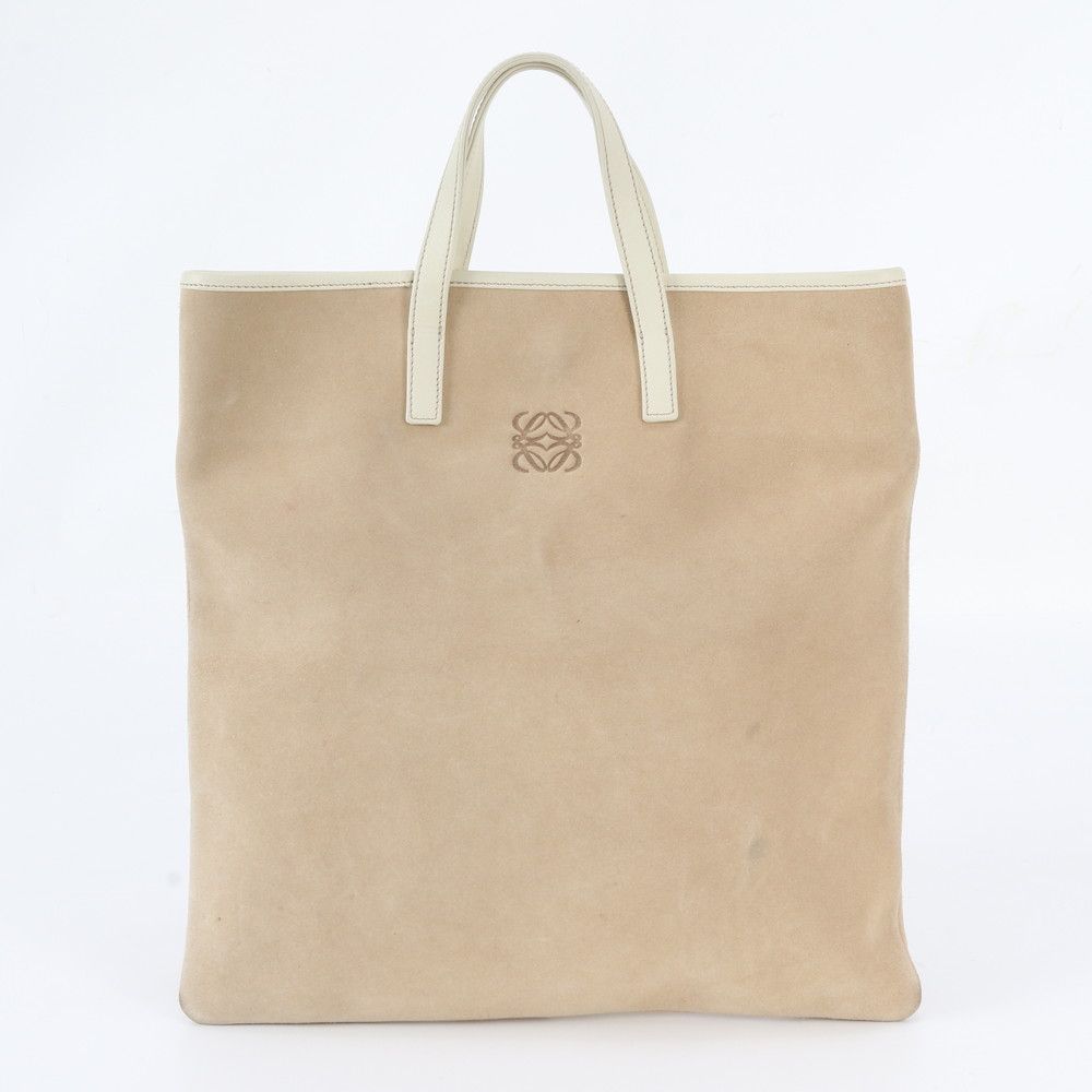 美品 ヴィンテージ ロエベ アナグラム レザー トート バッグ