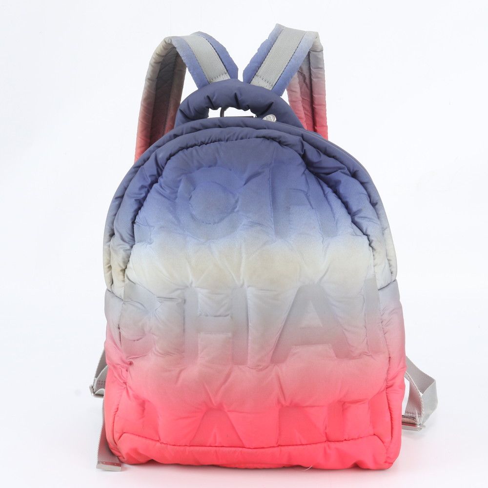 美品 シャネル シリアルシール付 ドゥドーヌ ロゴエンボス ナイロン