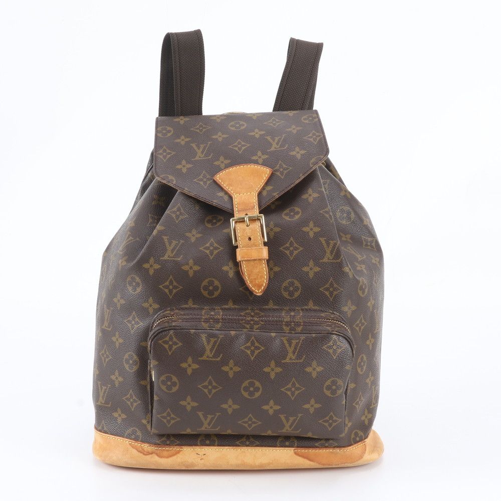 ヴィンテージLouis Vuitton モノグラム リュック モンスリGM 美品 ルイヴィトン モノグラム モンスリ GM M51135 レザー リュック