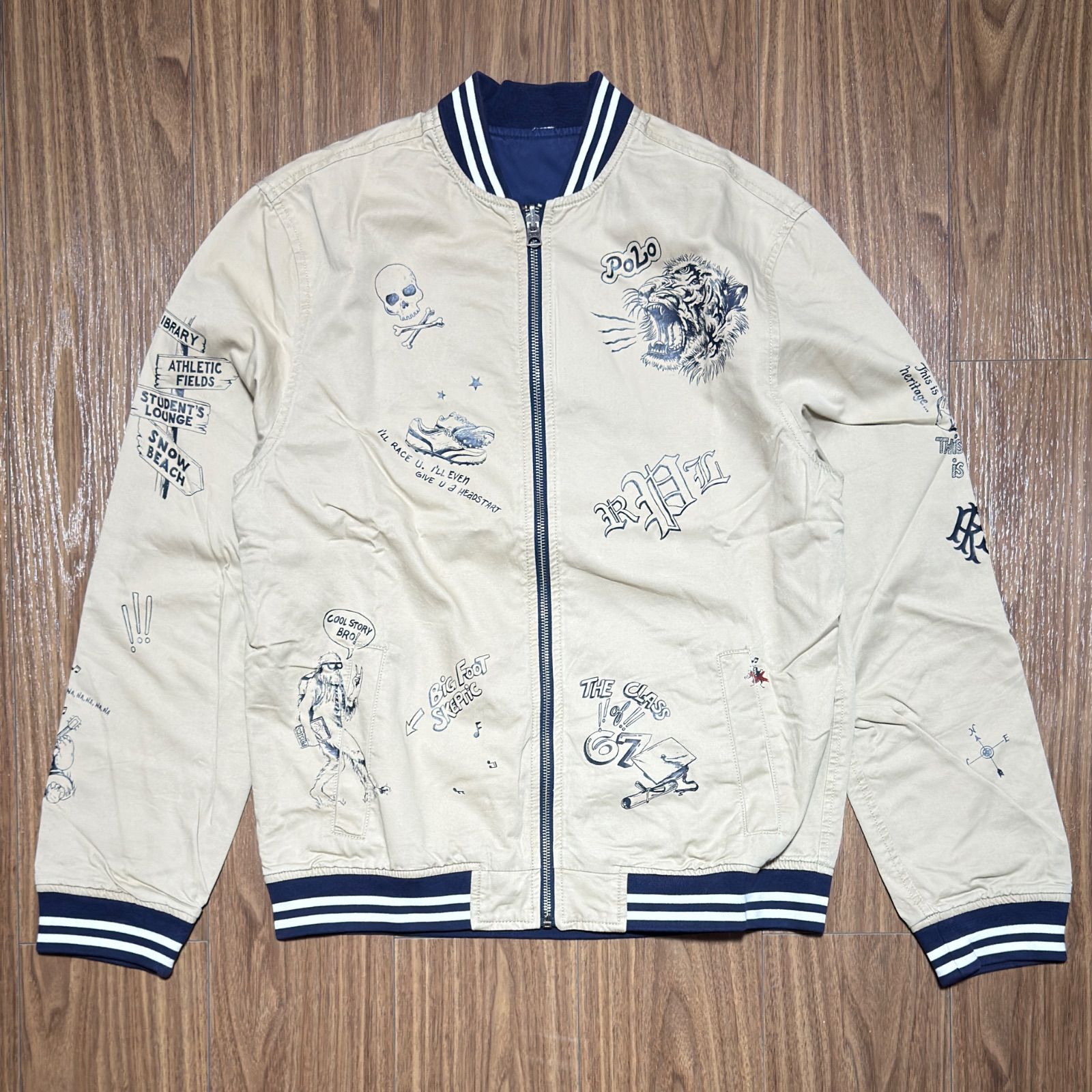 Ralph Lauren 総柄 グラフィック リバーシブル コットン スタジャン