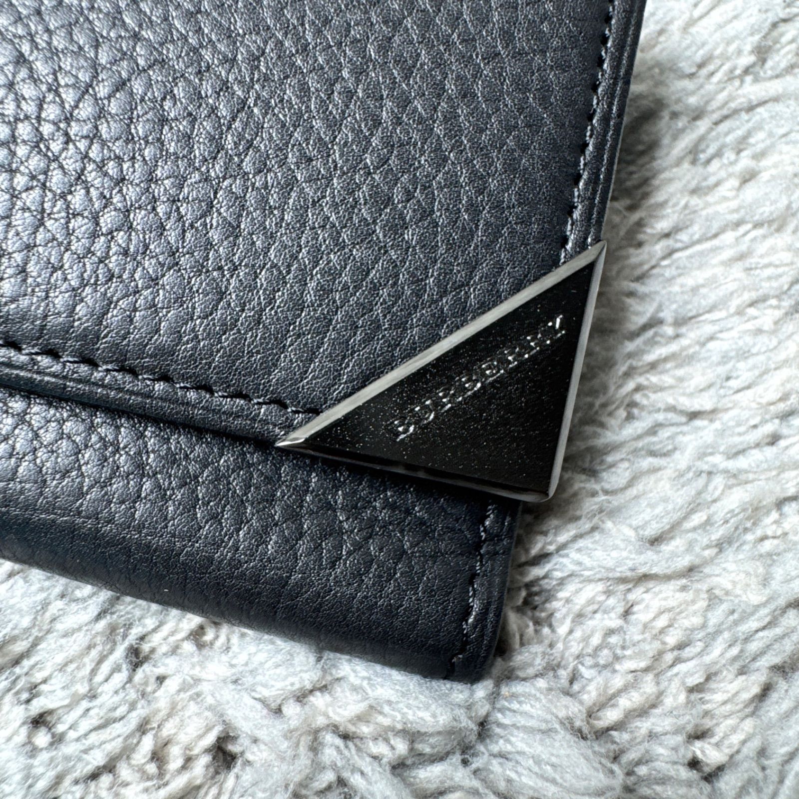 極美品】BURBERRY バーバリー キーケース レザー ブラック - メルカリ