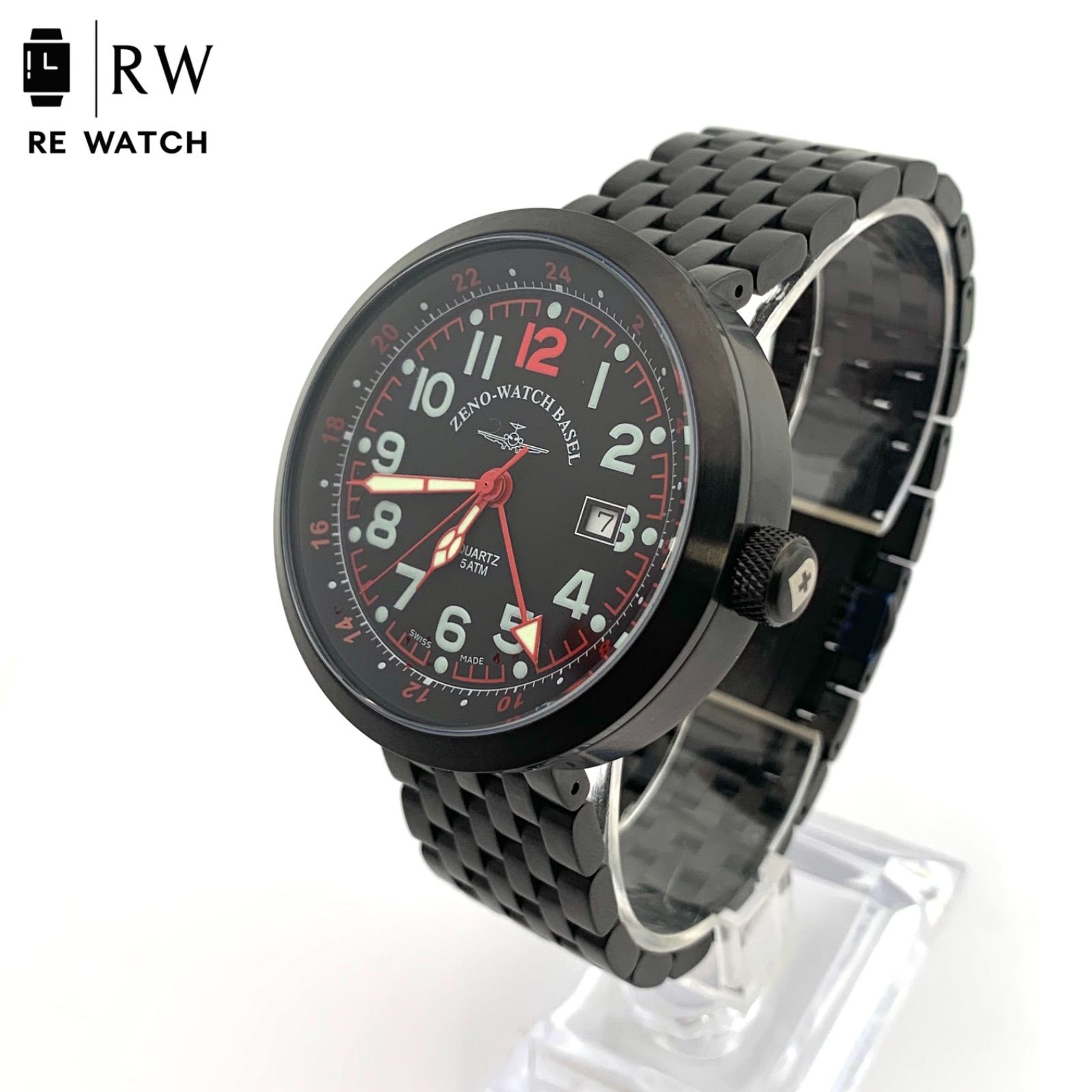 ZENO-WATCH BASEL 中古 電池式 時計 極美品】ZENO-WATCH BASEL REF 