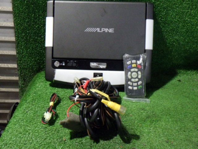 N241-29　アルパイン　PCX-R3500B　0.2インチプラズマクラスター付フリップダウンモニター　リモコンセット